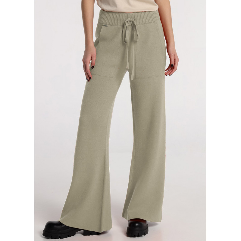 Pantalon Couleur - Taille haute et large crop | Taille en pouces