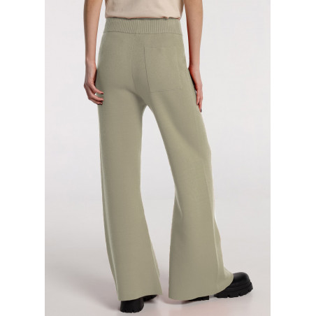 Pantalon Couleur - Taille haute et large crop | Taille en pouces