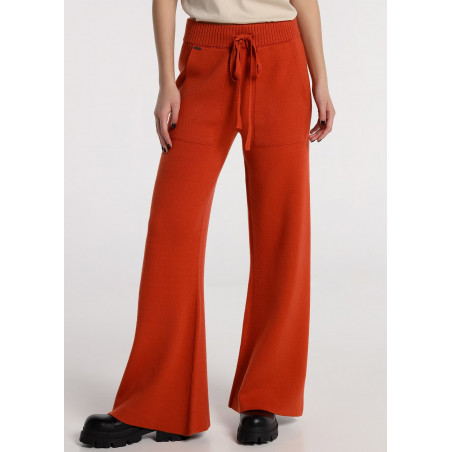 Pantalon Couleur - Taille haute et large crop | Taille en pouces