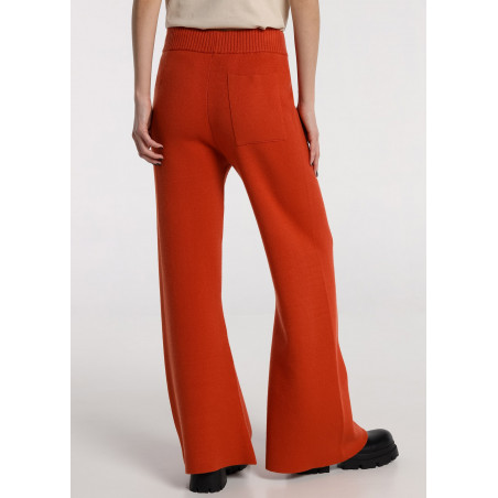 Pantalon Couleur - Taille haute et large crop | Taille en pouces