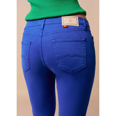 ENYA HELEN - Pantalon Couleur Taille Basse| Skinny Ankle Fit | Taille en pouces
