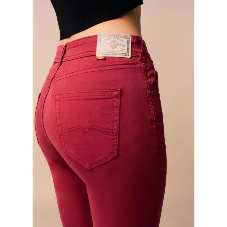 NOUFLORE HELOISE - Pantalon Couleur | Slim Fit- Taille Moyenne| Taille en pouces