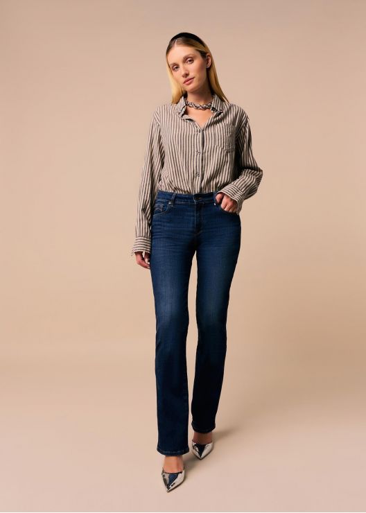 CLAUDIA KYRA - Jeans Taille Basse| Coupe Droite| Taille en pouces