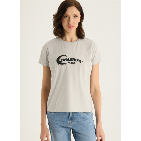 ZAYA-APRIL T-shirt en coton bio manches courtes col rond