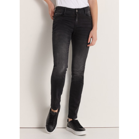CASSIS BLACKY - Jean Coupe Skinny -Taille basse Taille en pouces