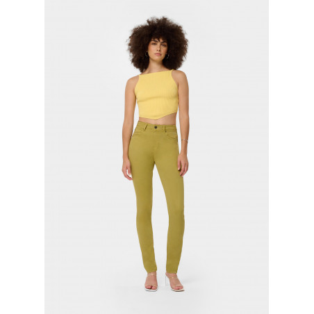 Pantalon NOUFLORE SATEN - Coupe slim-Taille moyenne Taille en pouces