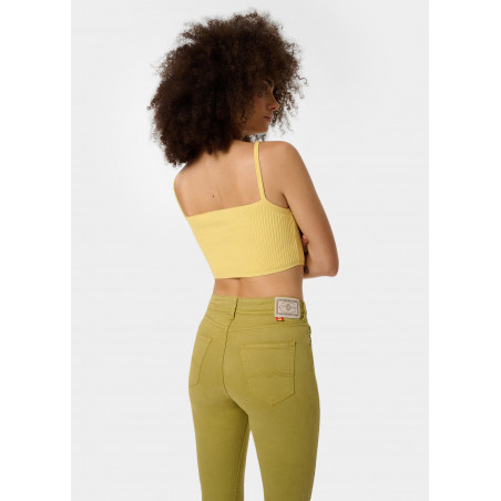 Pantalon NOUFLORE SATEN - Coupe slim-Taille moyenne Taille en pouces