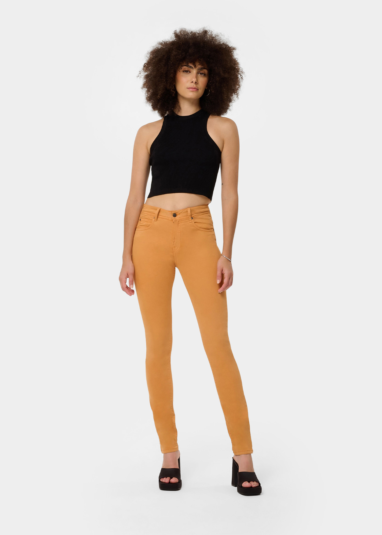 Pantalon NOUFLORE SATEN - Coupe Slim - Taille Moyenne|Taille en Pouces
