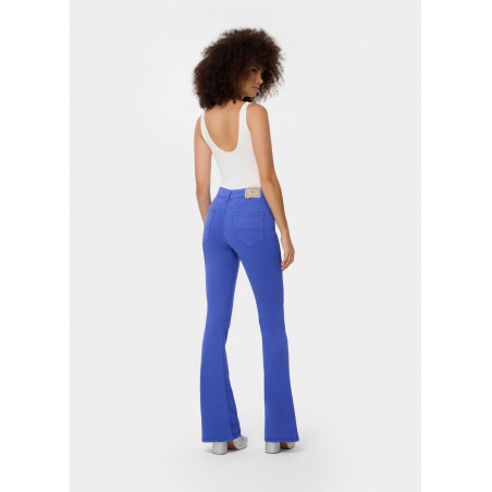 CARLA SATEN - Pantalon |Coupe Évasé - Taille haute | Taille en pouces