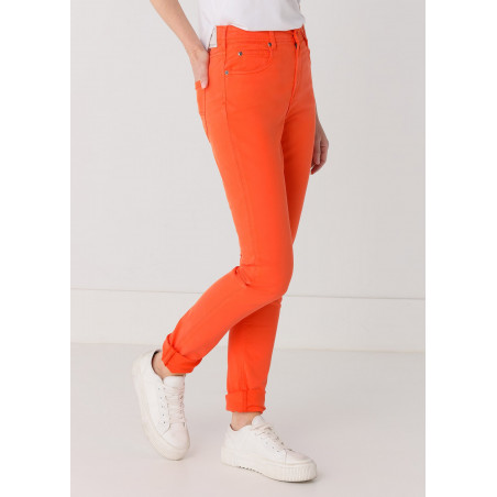 Couleur Nouflore-Satin Pêche Pantalon