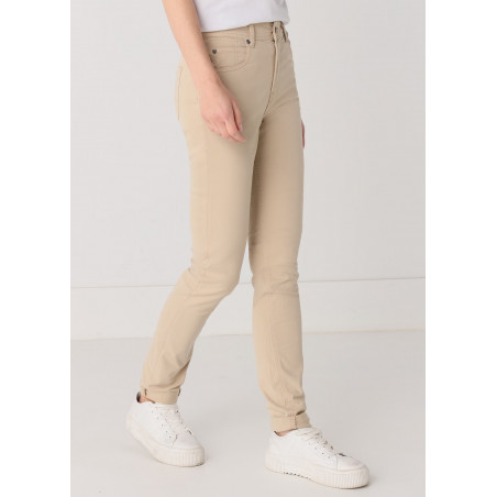 Couleur Nouflore-Satin Pêche Pantalon