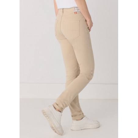 Couleur Nouflore-Satin Pêche Pantalon