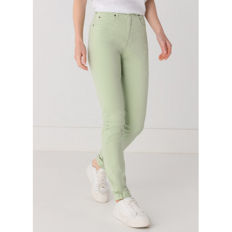 Couleur Nouflore-Satin Pêche Pantalon
