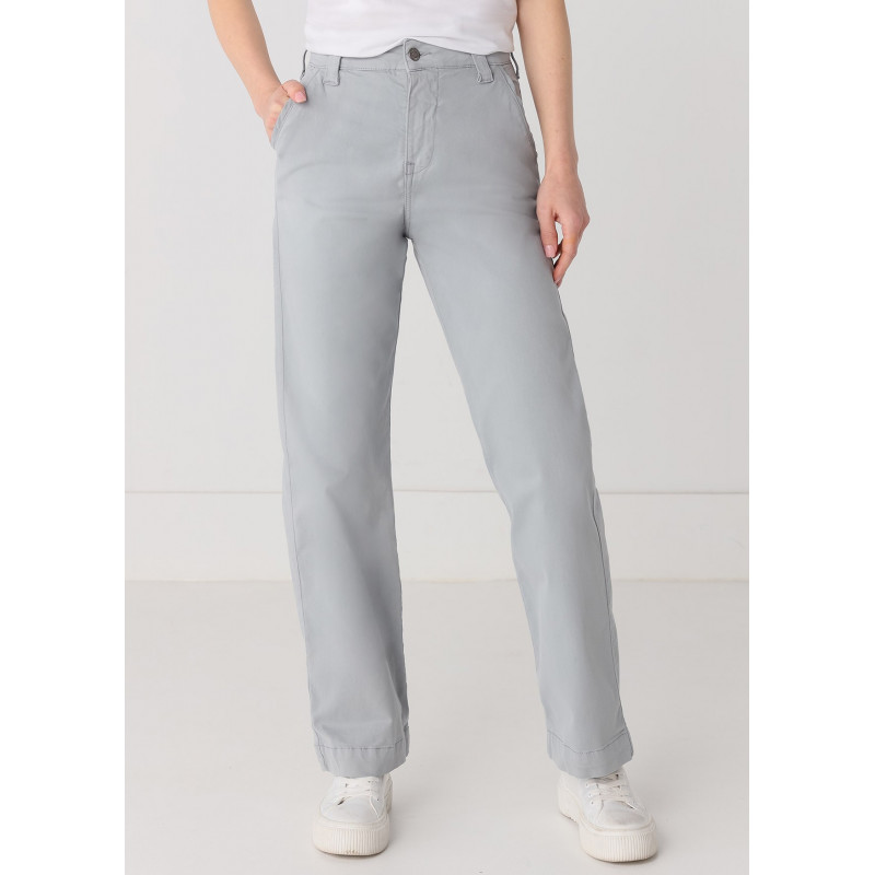 Chino Olivia Nectar | Taille haute - Coupe large droite | Taille en pouces