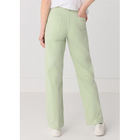 Chino Olivia Nectar | Taille haute - Coupe large droite | Taille en pouces