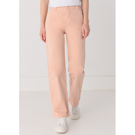 Chino Olivia Nectar | Taille haute - Coupe large droite | Taille en pouces