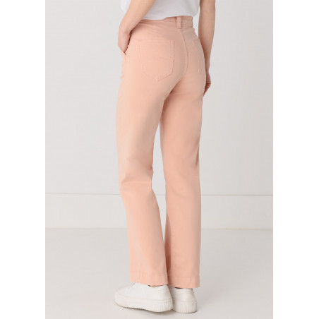 Chino Olivia Nectar | Taille haute - Coupe large droite | Taille en pouces
